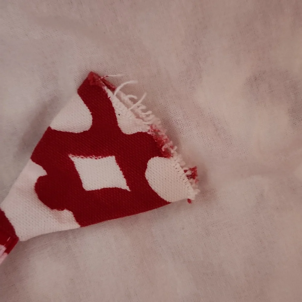 Roberta Roller Rabbit Red and White Patterned Large Tote Bag - Picture 10 of 12